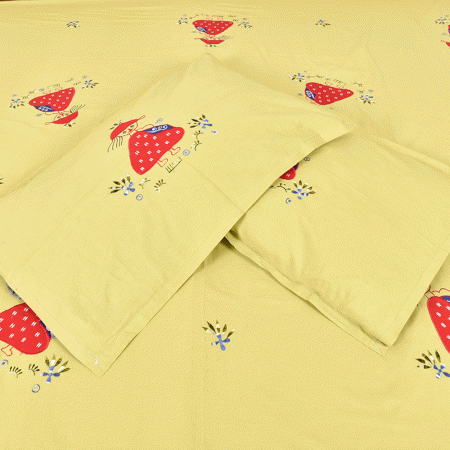 Light Green Cotton Bedsheet(Pack of 1 piece)