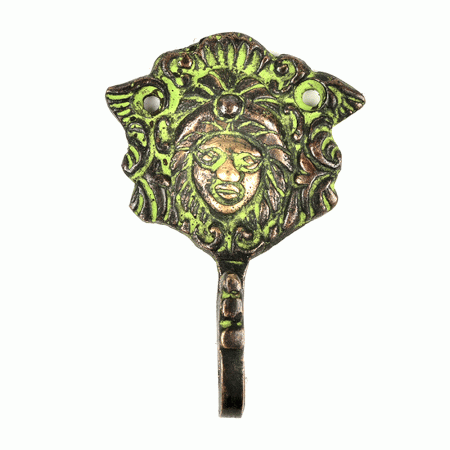 Solid Brass Lions Head Coat Hooks