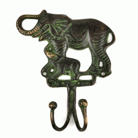 Black Bronze Elephant Wall Hooks