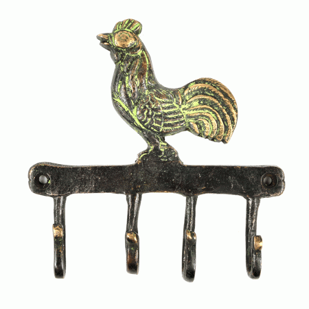 Bronze Rooster Wall Hooks