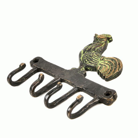 Bronze Rooster Wall Hooks