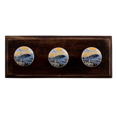 The Starry Night Multicolor Ceramic Wooden Hooks