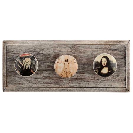 Mix Multicolor Ceramic Flat Wooden Hooks