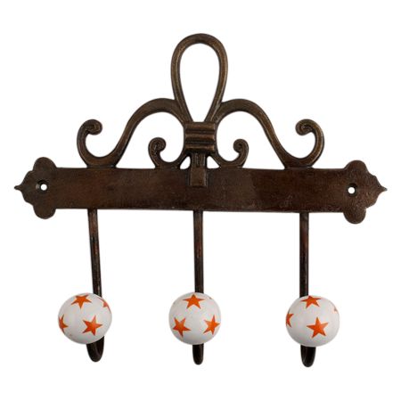 Orange Star Ceramic Iron Hooks