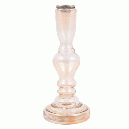 Glassy And Classy Glass Candle Holder(Set of 1 Piece)