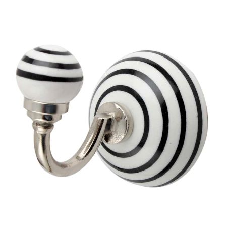 White Black Strip Hooks