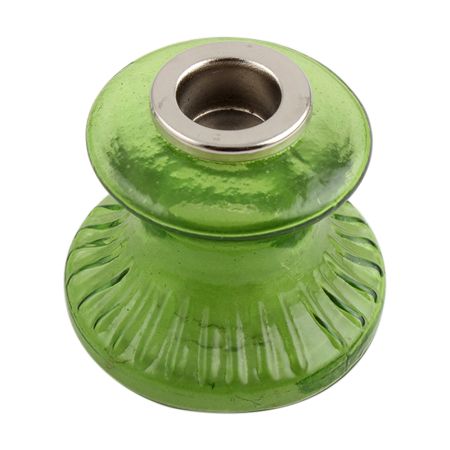 Green Depression Glass Candle Holder (Set of 1 Piece)