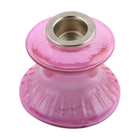 Pink Depression Glass Candle Holder (Set of 1 Piece)