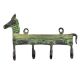 Long Horse Body Bronze Patina Hooks