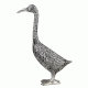 Silver Duck Garden Sculpture