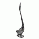 Silver Metal Alloy Duck Sculpture