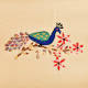 Cream Bed Linen With Peacock Design(Set of 1 Piece)