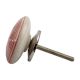 Red Stripe Flat Ceramic Dresser Knob