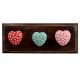 Mix Heart Etched Ceramic Wooden Hooks