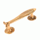 Golden Fish Shaped Brass Door Handle