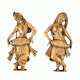 Bronze Couple Holding Drums Door Handles