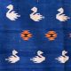 Blue Handmade Durry Floral Duck Design(Set of 1 Piece)