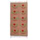 PinkÂ Hand Knotted Durry With Red Flower(Set of 1 Piece)