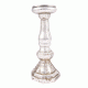 Silver Glass Pillar Candle Holder(Set of 1 Piece)