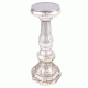 Silver Glass Pillar Candle Holder(Set of 1 Piece)