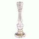 Silver Glass Pillar Candle Holder(Set of 1 Piece)