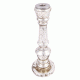 Silver Glass Pillar Candle Holder(Set of 1 Piece)