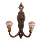 Pink Black Strip Ceramic Iron Hooks