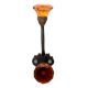 Amber Diamond Glass Cut Iron Hook (Set Of One Piece)
