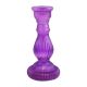 Purple Pillar Glass Candle Holder (Set of 1 Piece)