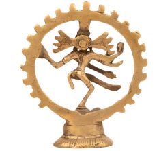 God Shiva Nataraj Polished Brass Statue