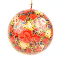 Orange Floral Christmas Ornament Ball/Christmas Tree Decoration