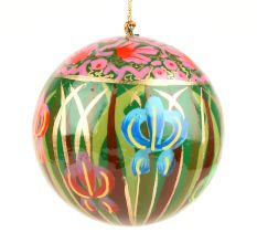 Green Colorful  Hand Painted Paper Mache Christmas Decorations