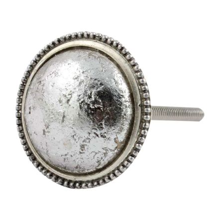 Silver Wheel Floral Metal Drawer Knobs Online