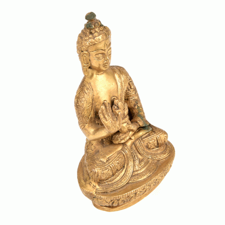 Buddhist Decor Brass Art Thinking Buddha Statue