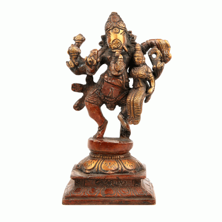 Bronze Ganesh Statue with Lakshmi