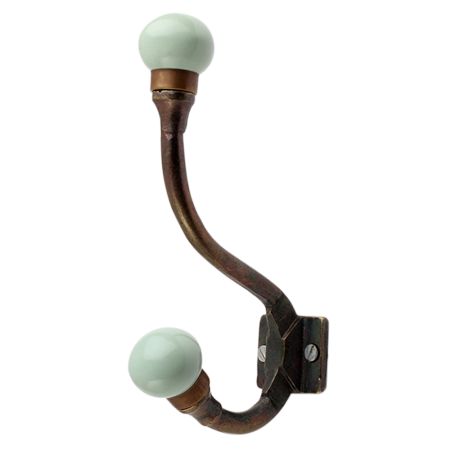 Sage Green Ceramic Iron Hooks-EHG-91