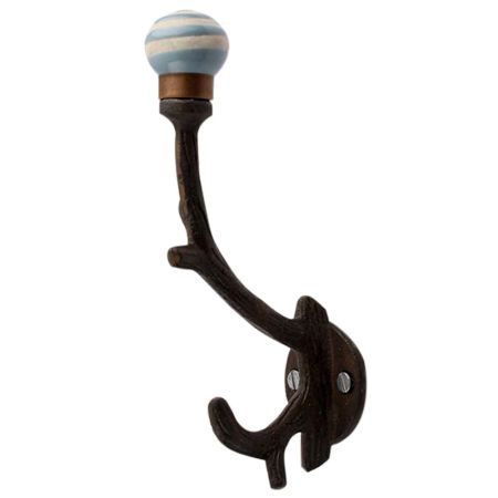 Grey Etched Ceramic Tree Hooks-EHG-89