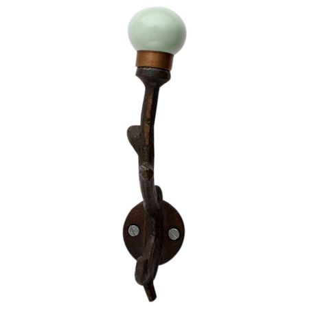 Sage Green Ceramic Tree Hooks-EHG-91