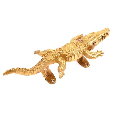 Solid Brass Alligator Door Handle