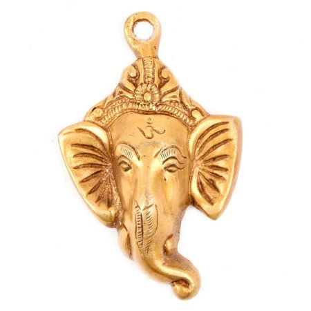 Ethnic Brass Ganesha Mask Wall Hanging(Pack of 1 Piece)