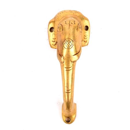 Brass Elephant Face Door Handle