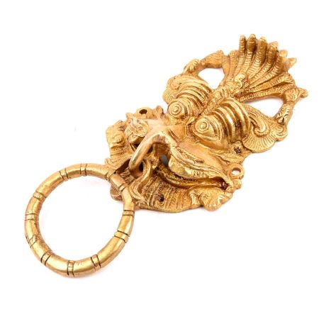 Yali Face Brass Towel Ring/Door Knocker