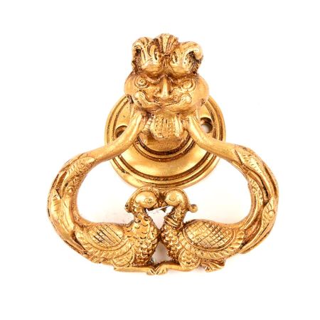 Golden Dragon Face Door Knocker