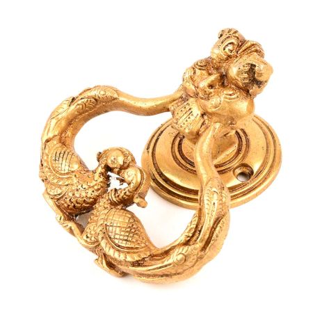 Golden Dragon Face Door Knocker