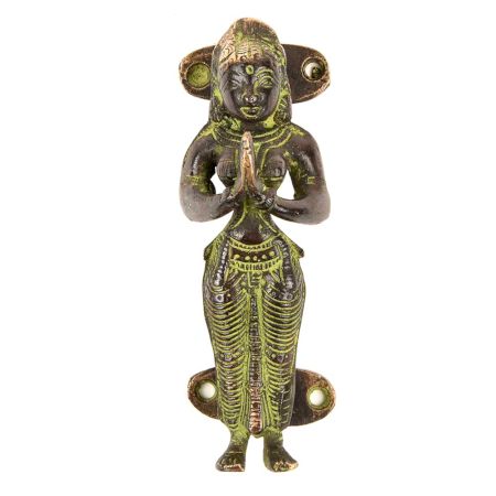 Black Brass Lady Standing Door Handle