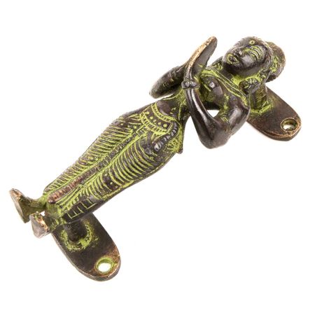 Black Brass Lady Standing Door Handle