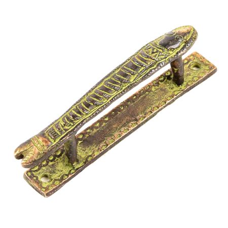 Green Indian Brass Fish Door Handle