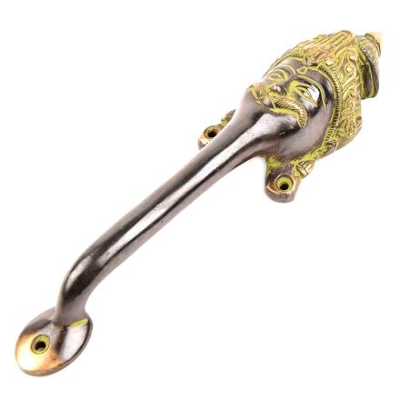 Brass Black Man with Long Neck Door Handle