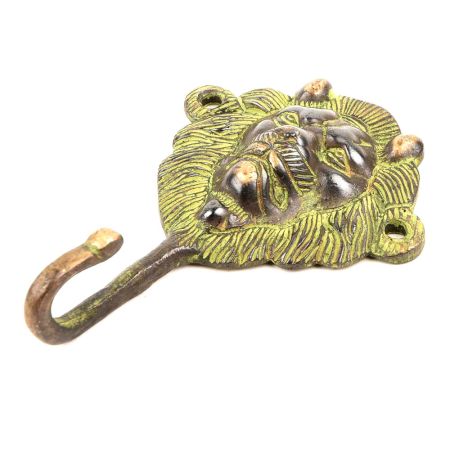 Black Lion Solid Brass Lion Head Wall Hooks
