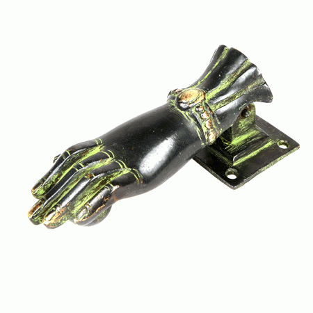 Patina Bronze Hand Door Knocker